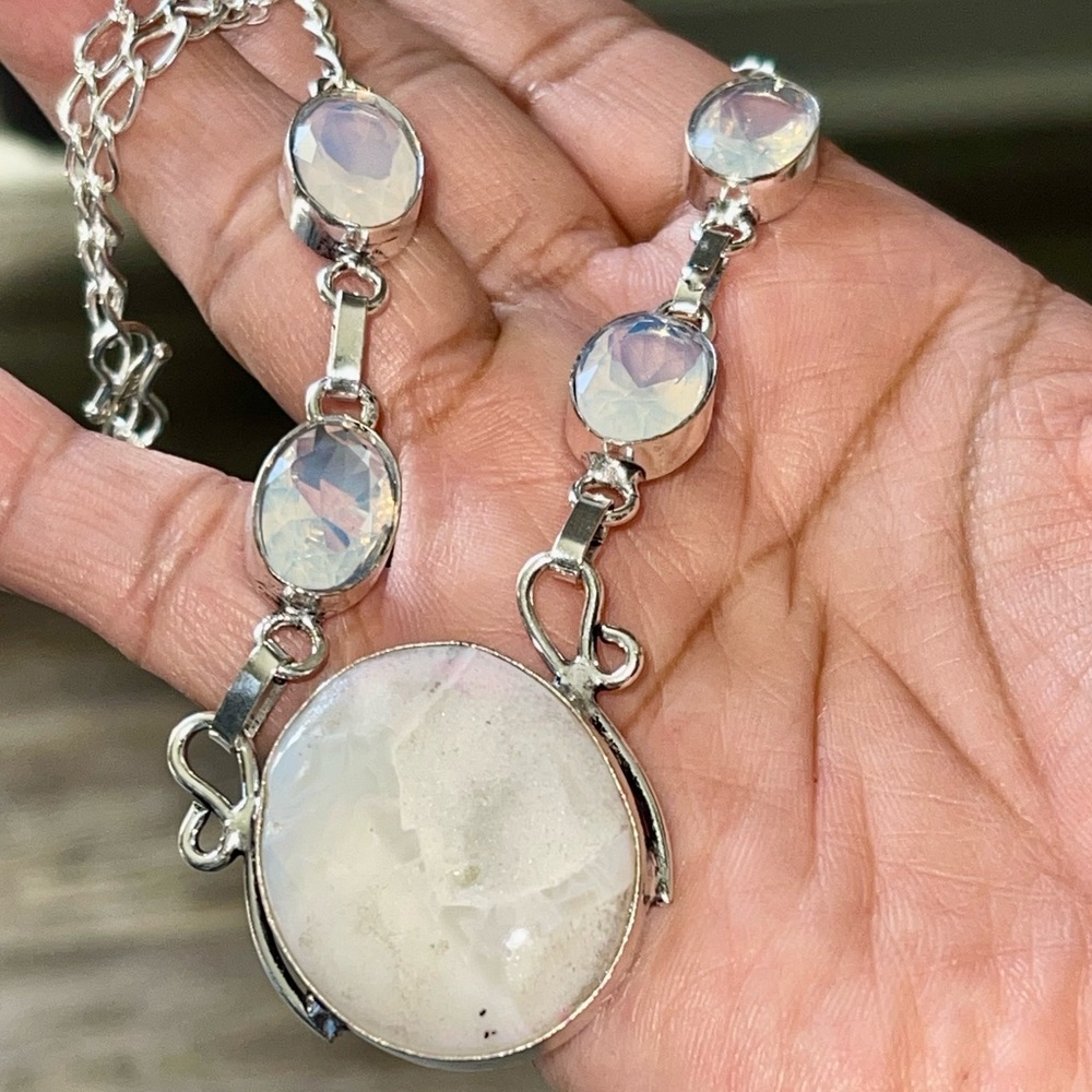 Solar Quartz Pendant Necklace